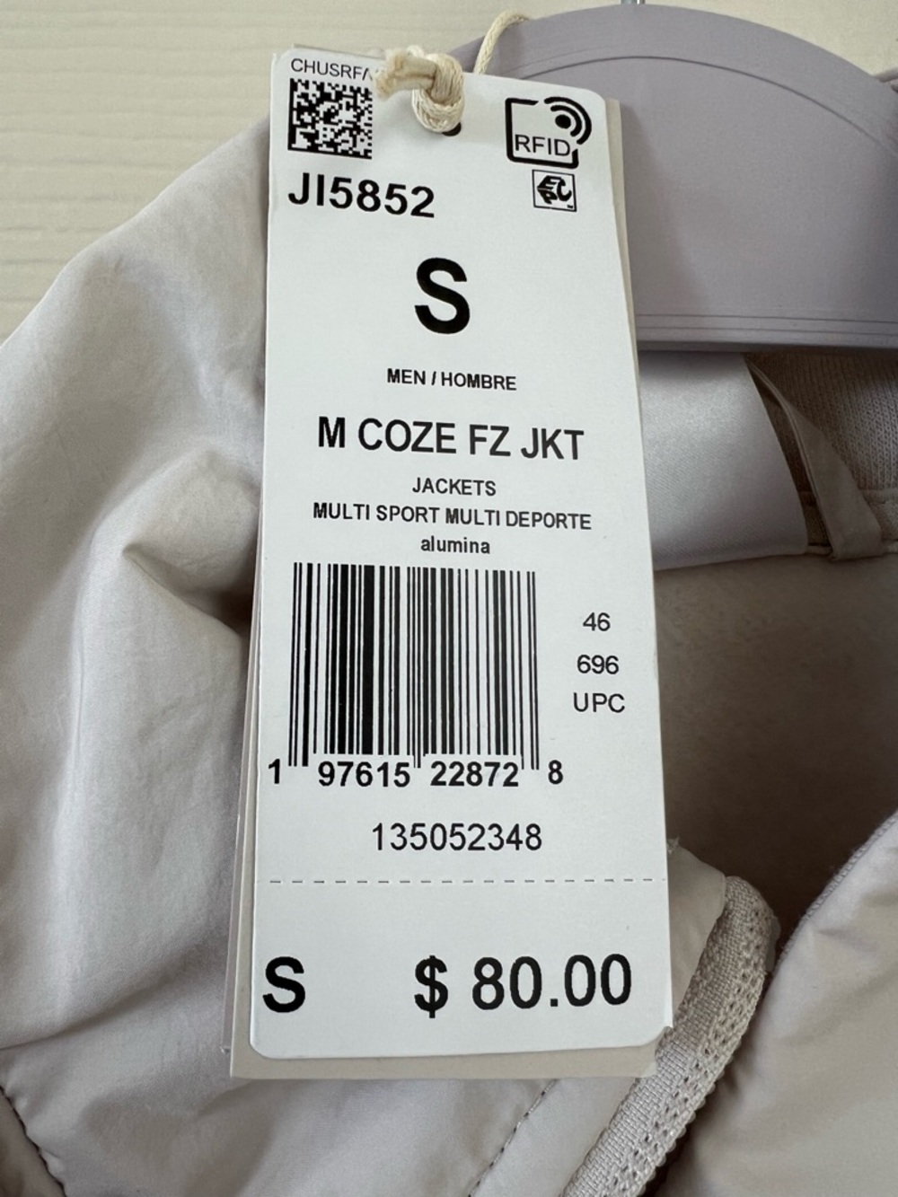 Adidas Light Beige Coze Full-Zip Sherpa Jacket - Picture 2 of 6